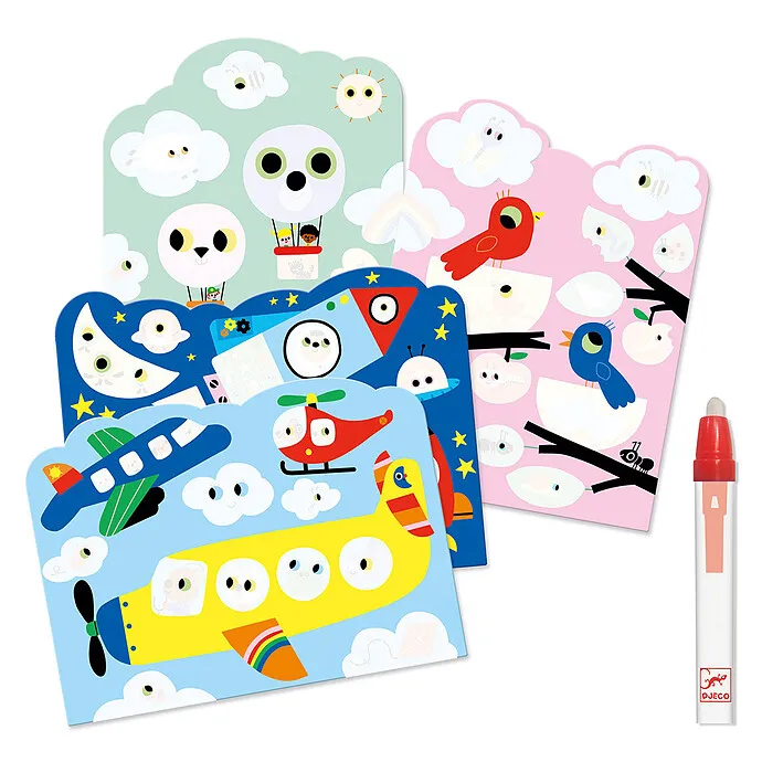 Coloriage à l'Eau Caché dans le Ciel