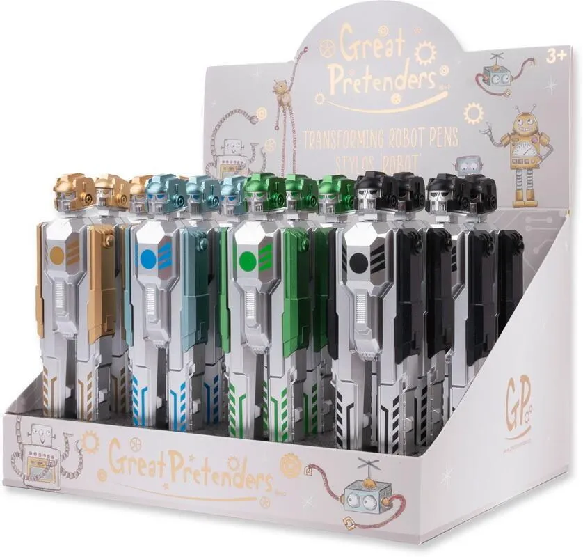 Stylo Vert Robot Transformable - GREAT PRETENDERS