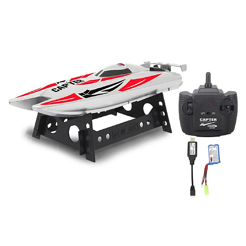 Bateau Radiocommandé Capter Speedboot blanc/rouge LiPo 7,4V 2,4GHz - Jamara