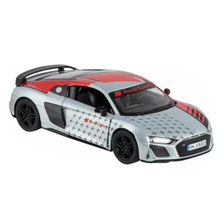 Voiture Audi R8 Coupé Grise et Rouge (2020) échelle 1:36, Gollnest & Kiesel