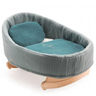 Berceau à bascule en bois "Blue Dream" pour poupée - Djeco